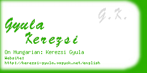 gyula kerezsi business card